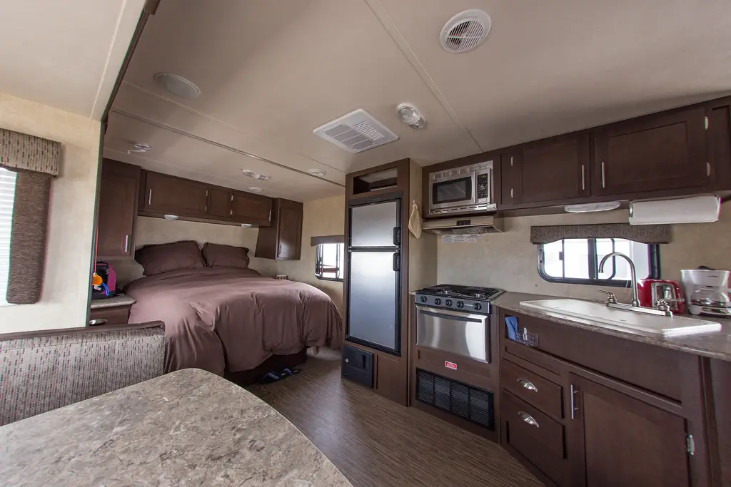 Inside a 2014 Forest River brand Evo 2160 trailer