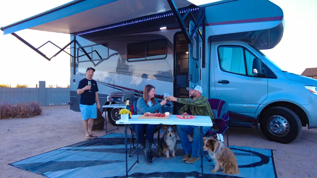 rv owners gathered at  campsite