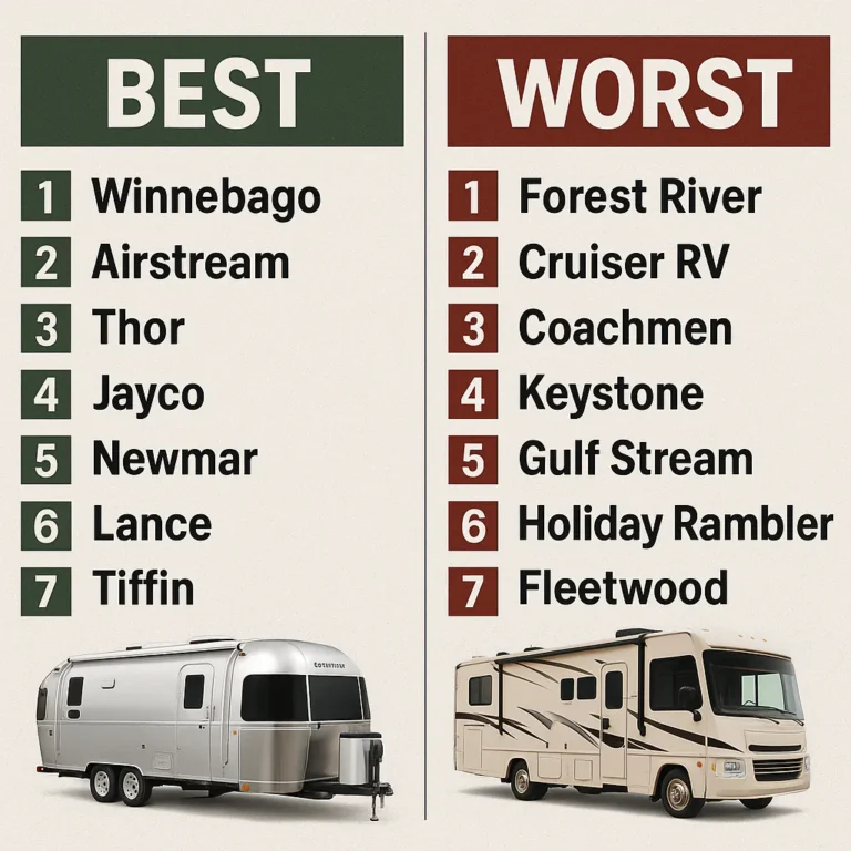 Featured image for 25 Best Worst RV Brands Ranked 2026
